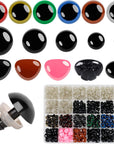 600Pcs Plastic Colored Safety Eyes and Noses for Amigurumi, 6Mm~14Mm