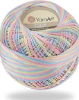 Variegated Pastels - Yarn Art Tulip Size 10 Microfiber Thread - 50 Gram