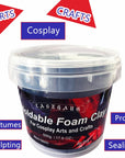 500G Cosplay Foam Clay,Lightweight Sculpting Foam, Air Dry Clay for Cosplay and Costumes,Moldable Foam Clay for Intricate Designs, Cutting or Rotary Tool, Sanding or Shaping (Black)