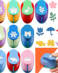 10 Pcs Craft Hole Punch Shapes 1 Inch Paper Punch Hole Puncher for Crafts, Mix Shape Cutters for Paper Crafting Scrapbooking Kids Teacher Office Supplies (Classic)
