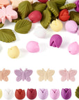 65Pcs Daisy Flower Silicone Focal Beads Yellow Silicone Rubber Beads Summer Focal Bracelet Beads Glass Rhinestone Beads for Necklace Spring’S Festival Jewelry Making