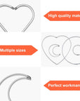 20 Pieces Metal Dream Catcher Rings Circle Heart Moon Shaped Catcher Rings Macrame Hoop Rings for DIY Crafts Wedding Wreath Wall Hanging Decor