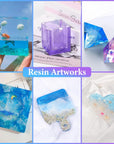Resin Molds Kit 12PCS, Epoxy Resin Silicone Molds, Resin Mold Including Cube, Pen Container, Pyramid, Ashtray, Tray, Love, Round, Square, Ball, Flowerpot, Cuboid, Crystal