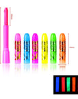 Glow in the Black Light Face Paint Crayons Kit, UV Black Light Makeup Neon Face and Body Paint Sticks Markers for Mardi Gras Halloween Masquerades Makeup