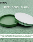 Bench Block for Jewelry Making, No-Rebound Steel Block, Dia:3'' Height: 9/16'', Jewelry Metal Stamping Tools for Jewelry Making & Metal Stamping, Alloy Steel, Mirror Surface, Chrome-Plating