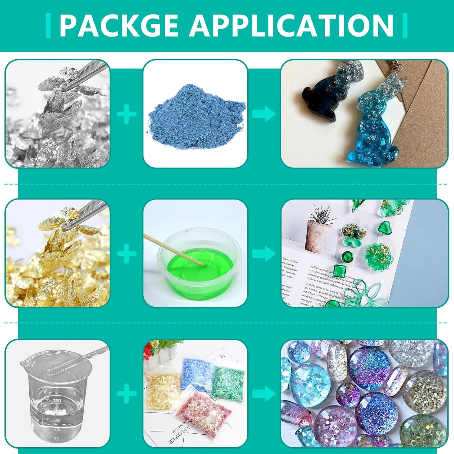 New UV Resin Kit with Light, Crystal Clear Hard Resin Sunlight Curing UV Resin Beginner Kit for Jewelry, Doming, Coating, and Casting, DIY Craft