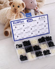 Safety Eyes for Crocheting Amigurumi 6-16Mm - 6 Sizes Stuffed Animal Eyes with Washers, 244Pcs Black Plastic Amigurumi Crochet Eyes for Doll Bear Crafts Button Plushies
