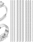 Ring Sizer Adjuster for Loose Rings, 12 Pack 4 Sizes Invisible Clear Silicone Ring Guard for Women Men, Ring Resizer Tightener Spacer Fitter for Too Big Ring, Make Ring Smaller without Resizing