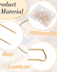 50 Pieces Sewing U-Pins Fork Pins Needlecrafts Pins Double Blocking Pins Stainless Steel Sewing Pins Multipurpose Straight Pins for Sewing Jewelry Display Home Decor (Gold,0.9 Inch Long)