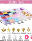 4400Pcs Clay Beads for Bracelet Making Kit, Friendship Bracelet Beads Flat Preppy Beads for Jewelry Necklace Earring Making,Aesthetic Boho Clay Beads with Charms Gifts for Teen Girls Wemen.