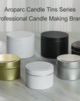 Candle Tins 8Oz, 24 Piece Candle Tin Cans Bulk Candle Containers for Candle Making Supplies Wholesale Candle Tins - Black