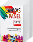 4 Pack 8X10 Inch Canvas Boards for Painting, Blank Canvases for Painting,Triple Primed for Oil & Acrylic Paints, 100% Cotton Canvas Panels, 3Mm Thickness
