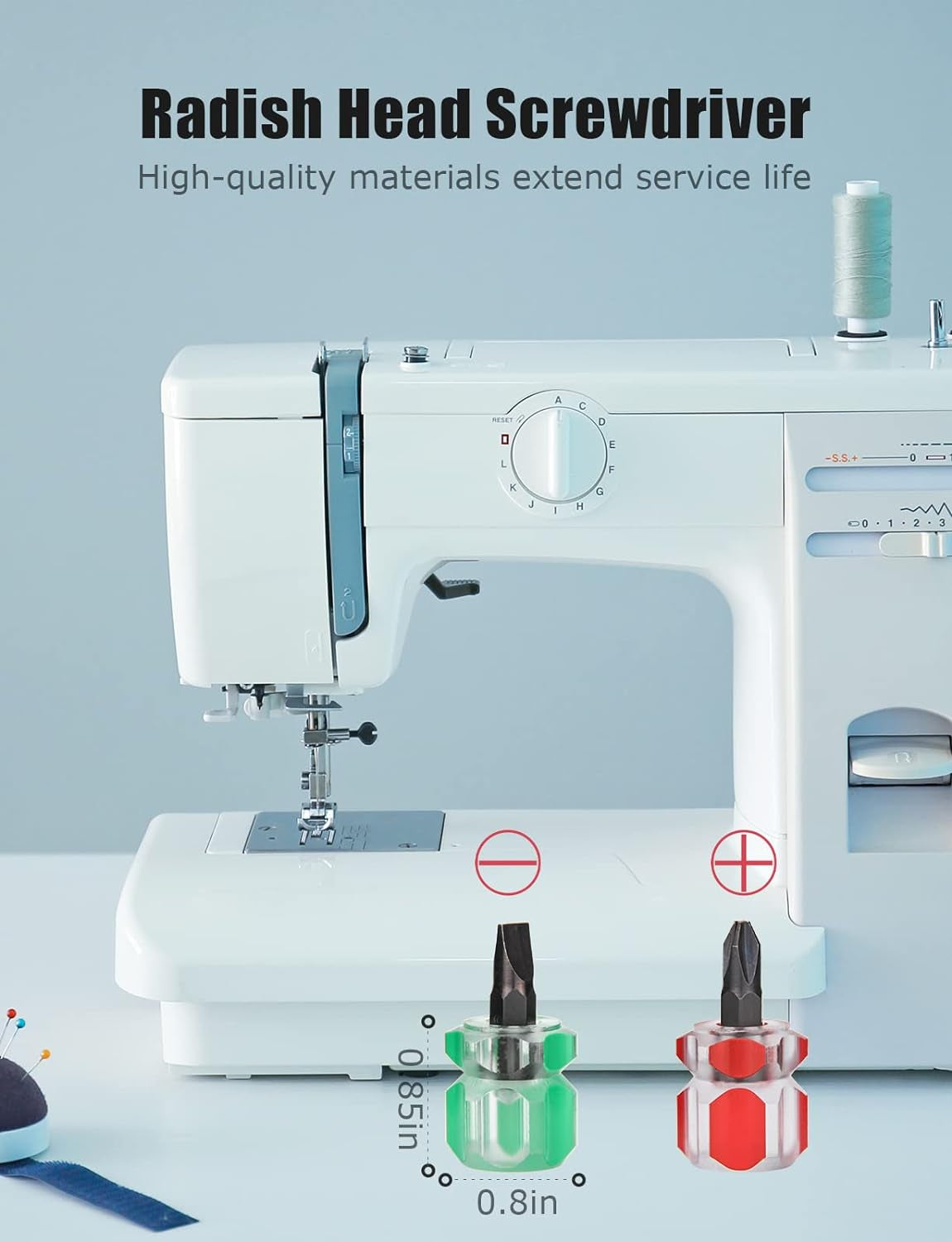 Sewing Machine Cleaning Kit,  8Pcs Repair Machine Sewing Tools Includes Tweezer Double Headed Lint Brush Different Size Screwdrivers and Seam Rippers to Boost Machine Sewing Performance
