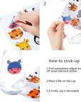 24Pcs Animal Diamond Stickers for Kids, Beginner Friendly Gem Art Kits, Complete Craft Set with Tools, Gift for Birthdays, Holidays