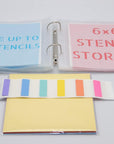 Cookie Stencil Storage Binder, Stamp & Die Cut Storage Binder with 50 Clear Sheet Protectors Holds 6"X6" Size - Clear Binder with D-Rings for Scrapbooking Die-Cuts, Embossing Folders Organizer