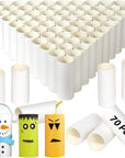 70 Pieces Cardboard Tubes for Crafts, Brown Kraft Toilet Paper Rolls for Crafts - 1.5 X 3.2 Inches Strong and Pressure-Resistant Tubes for School Supplies Classrooms Kids DIY Art