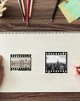 Film Reel Clear Stamp Vintage Film Style Transparent Silicone Stamp Cinematic Look Rubber Stamp for Scrapbook Journal Card Making