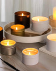 Candle Tins 8Oz, 24 Piece Candle Tin Cans Bulk Candle Containers for Candle Making Supplies Wholesale Candle Tins - Black