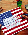 12 Pieces American Flag 50 Star Stencil Templates, 6 Sizes American Flag Templates, Ideal for DIY Crafts Design, Independence Day Project, American Flag Projects