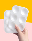 8 PCS White Plastic Paint Tray Palettes, Watercolor Palette Painting Tray for Painting Party, DIY Craft and Art Painting