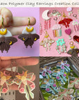 Luna Moth Polymer Clay Cutters - 16 Shapes Clay Cutters for Earrings, Moth Shapes Clay Cutters for Polymer Clay Jewelry Making, Mystical Drop Dangle Earrings Clay Earring Cutters