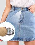 50 Pcs Jean Buttons Replacement No Sew, 17Mm Replacement Jeans Pants Buttons, Instant Adjustable Metal Snap Denim Buttons Replacement Kit for Pants Jeans Suspender Buttons, 10 Styles