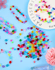 900 Pieces 3 Size Faceted Bicone Crystal Beads Bicone Mix Color DIY Craft Beads for Bracelet Necklace Earring Jewelry Making