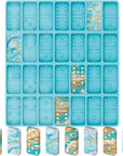 Domino Resin Molds, Domino Molds for Resin Casting, Professional Dominos Molds for Epoxy Resin, Domino Molds Set 28 Cavities, Sturdy Silicone Molds for Domino DIY Pendant Cake Jewelry Making