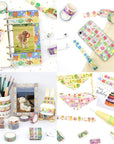 30 Rolls Kawaii Washi Tape Set - Cute Bear Print Washi Tapes Decorative for Kids, School Supplies, Journalings,Scrapbooking, DIY Crafts, 20/15/10Mm Wide