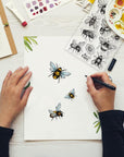 Bee Clear Stamps for DIY Scrapbooking Decor Bee Happy Greetings Transparent Silicone Stamps for Making Cards Photo Album Decor