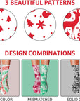 Christmas Tie Dye Socks Kit - Includes 3 DIY Crew White Socks, 3 Christmas Colors Tie Dye - Christmas Gift, Tie Dye Kits for Adults, Christmas Stocking Stuffers, Craft Toys Ages 6 7 8 9 10 11 12