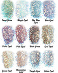 Opal Chunky Glitter for Resin, 12 * 10G Craft Powder for Tumblers/Slime, Iridescent Chameleon Glitter Sequins Festival Decor(Each 0.35Oz)