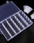 4 Pack 36 Grids Clear Plastic Organizer Box Storage Container with Adjustable Divider, Tackle Box Organizer Bead Organizer Art Crafts Jewelry with 400 Label Stickers