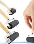 3 Pack Rubber Roller Brayer Rollers, Art Craft Roller for Print,Ink,Stamping Tools, 4 Inch, 2.4 and 1.4 Inch
