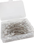 100Pcs Corsage Boutonniere Pins Teardrop Pearl Head Pins Bouquet White Straight Head Pins for DIY Crafts Jewelry Making Sewing Wedding Flower Decorations