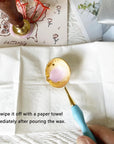 Wax Seal Spoon Vintage Brass Melting Spoon Wax Seal Warmer for Wax Seal Stamp Envelope Letter Art Craft