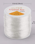 1Mm Clear Bead Cord Crystal Elastic Stretchy Bracelet String for Jewelry Making Necklace Bracelet Beading Thread (328Ft)