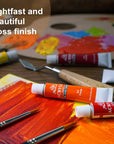 Acrylic Paint Set, 24X12Ml Tubes, Non-Toxic Craft Paints for Canvas, Paper, Wood, Ceramic, Painting Art Supplies for Adults, Beginners