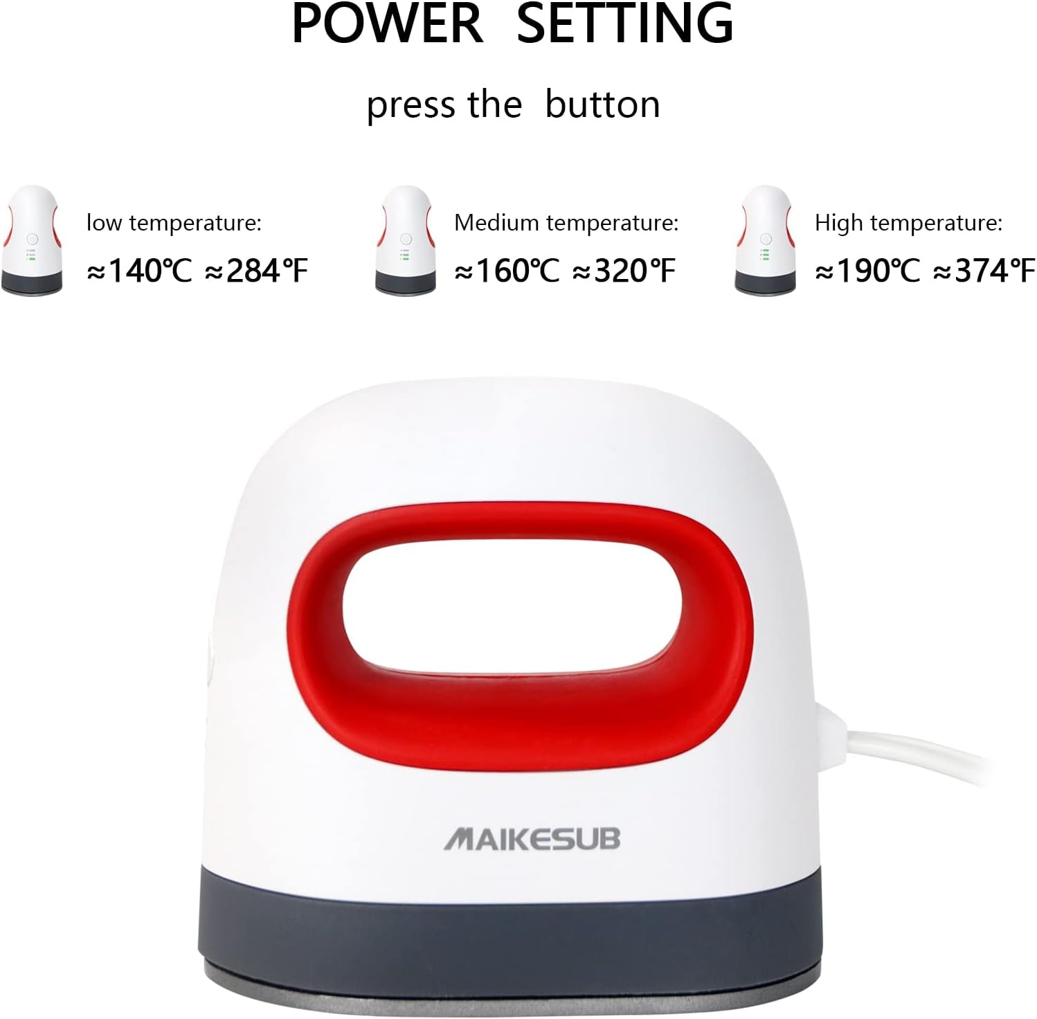 Mini Heat Press Machine Easy to Use for T Shirts Shoes Hats Small HTV Iron on Vinyl Projects Portable Heating Transfer Iron Red