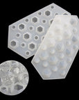 2PCS 3D Diamond Gem Silicone Mold, Clear Silicone Mold for Making Clay Resin Epoxy Crafting Projects