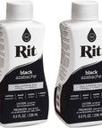Liquid Fabric Dye, 8 Fl Oz, Black, 2-Pack