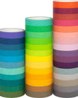 40 Rolls Washi Tape Set, Decorative Masking DIY Plain Washi Tapes for Children and Gifts Warpping (MIX)