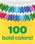 Super Tips Marker Set (100Ct), Fine Point Washable Markers, Drawing Markers for Kids & Adults, Great for Thick & Thin Lines