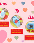Heart Punches for Paper Crafts, 1-Inch Across, Small Hole Heart Punch Cutter, Lever Punch, Heart Shape for Card Making, Scrapbooking, DIY Arts.