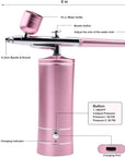 Cordless Airbrush Set - Portable Rechargeable Airbrush Kit with Compressor, Auto Handheld Air Brush Gun Sets for Makeup, Nail Art, Cake Decor, Model Painting, Barber, Tattoo