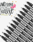 Calligraphy Pens,12 Size Calligraphy Pens Set for Writing, Hand Lettering, Art Drawing, Sketching, Scrapbooking, Journaling, Calligraphy Brush Pens for Beginners