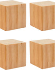 4PACK Wooden Blocks for Crafts, Unfinished Wood Cubes Blocks, 3 Inch Natural Wooden Blocks, Wood Square Blocks, Wooden Cubes for Arts and Crafts and DIY Projects