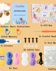 Crochet Kit for Beginners,Beginner Crochet Kit with Step-By-Step Video Tutorials,Crochet Animal Kit,Beginner Crochet Kit for Adults Kids,Learn to Crochet Kit Beginners,2 Bees Couple