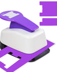 Tab Punch, Tab Paper Punch, 1.5 Inch Tab Puncher for Paper Crafts, File Tab Puncher, File Label Puncher, Tab Punch Tool for Calendars, Planner Inserts, Scrapbooking, Foldable File Label