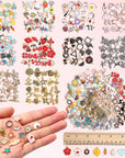 500Pcs Charms Bulk Wholesale Assorted Gold Plated Enamel Pendants Earring for Bracelet Necklace DIY Jewelry Making Craft Supplies